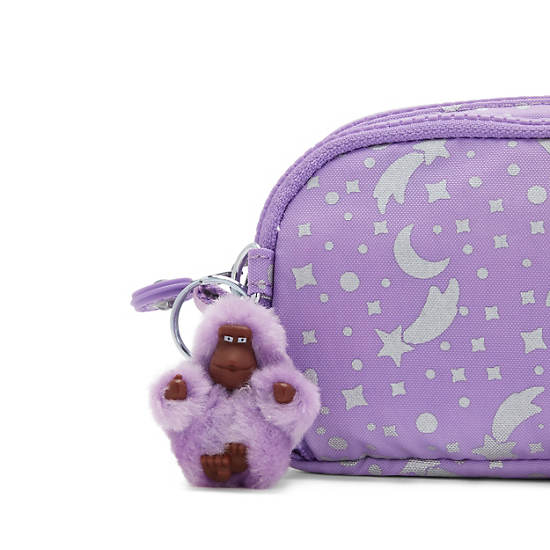 Kipling Gitroy Printed Pencil Case Taske Lilla | DK 1910SG